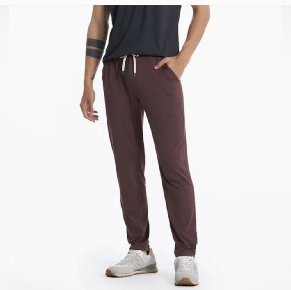 Men's Burgundy Vuori Ponto Performance Pant Xs Brown Teen Trendy Soft Dreamknit